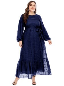 2021 Fashion Summer Dress Women Long Sleeve Ruffles Boho Beach Dresses Chiffon Maxi Long Dress Plus Size Women Clothing