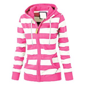 Plus Size Women Ladies Zipper Tops Hoodie Hooded Sweatshirt Coat Jacket Casual Slim Jumper Casual Polyester Sweatshirt 2021