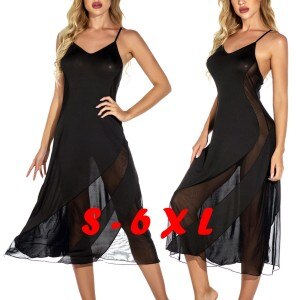 Plus Size 6XL 5XL Lingerie Women Sleepwear Splice Wireless Bra Backless pyjamas Nightdress ensemble pyjama femme Homewear A50