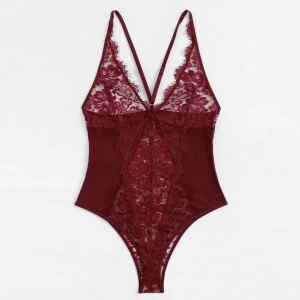 Women Plus Size XXXL Nightwear Sexy Lingerie Underwear Sling Lace Sleepwear Bodysuit Jumpsuit Teddy Erotic pijama mujer A50
