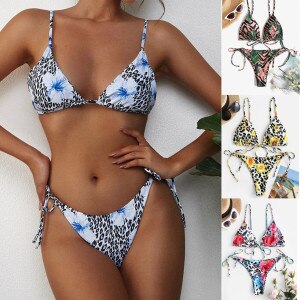 Women Plus Size Print Tankini Swimjupmsuit Swimsuit Beachwear Padded Swimwear Bikini Set Two Piece Swimsuit Купальник 2021