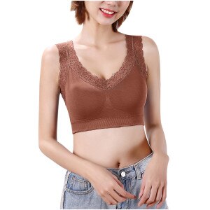 Sexy Lace Bra For Women Ladies No Breast-Wiping And Chest-Wrapping Sports Bras Sexy Lace Underwear Plus Size staniki damskie A80