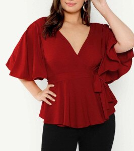 2020 Fashion Women Summer Blouse Tops Solid V Neck Flare Sleeve High Waist Casual Blouse Shirt Plus Size Ladies Tunic Tops
