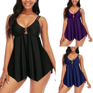 2021 Women’s One Piece Swimsuit Set Plus Size Push-Up Padded Swimdress Swimsuit Fashion Sexy Summer Swimsuit