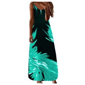 Fashion Summer Maxi Dress Women’s Printed Sundress Casual Short Sleeve Vestidos Female High Waist Robe Femme Plus Size 2XL A40